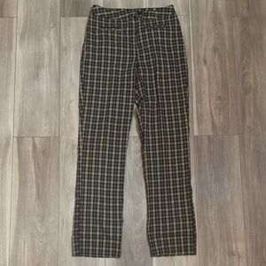 Tracy Evans Black and Tan Plaid Chinos Vintage
